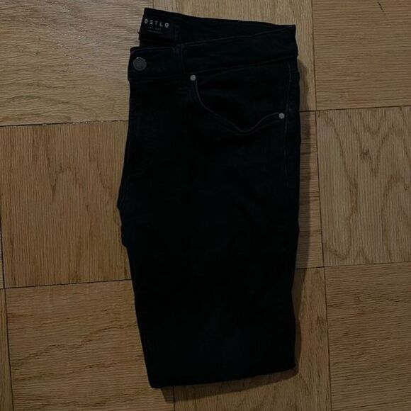 DSTLD Men's Skinny Jeans Jet Black Size 32x30 - Picture 6 of 6